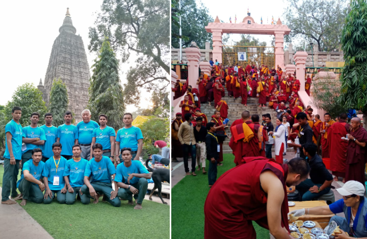 Foto program DANA MAKAN KEPADA 2.000 ANGGOTA SANGHA DI BODHGAYA