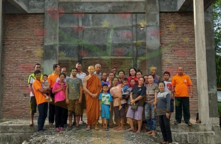 Foto program Dana Pembangunan Vihara di Morowali