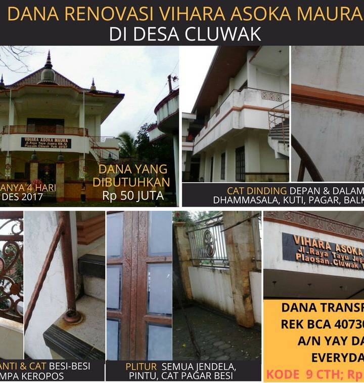 Foto program Dana Renovasi untuk Vihara Asoka Maura