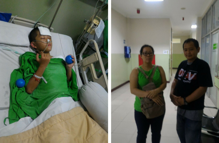 Foto program URGENT. Dana Bayarin Biaya Sedot Cairan Otak Remaja Buddhis