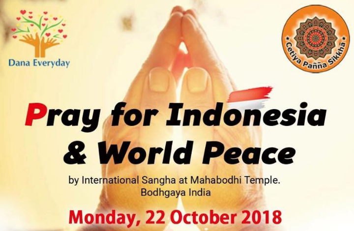 Foto program Sanghadana Kepada 80 Bhikkhu di Bodhgaya